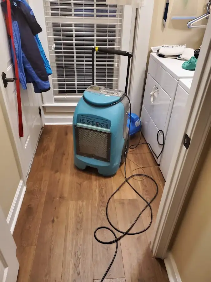 Commercial dehumidifier deployed for Flood Damage Cleanup in Fairfax Station
